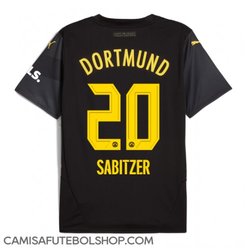 Camisa de time de futebol Borussia Dortmund Marcel Sabitzer #20 Replicas 2º Equipamento 2024-25 Manga Curta